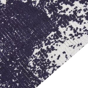 Vintage dywan z wiskozy z frędzlami 80 x 150 cm fioletowy z białym Akarsu Beliani