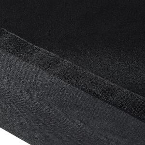 Sofa 2-osobowa tapicerowana czarna uszak drewniane nogi pikowana ławka kuchenna Skibby Beliani