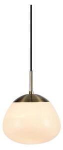 Biała/w kolorze mosiądzu szklana lampa wisząca ø 25 cm Rise – Markslöjd