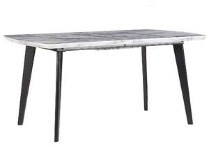Rozkładany stół obiadowy 160/200x90cm płyta wiórowa efekt marmuru Mosby Beliani