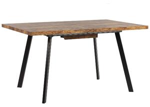 Stół do jadalni MDF metalowe nogi rozkładany 140/180x90cm jasne drewno Harlow Beliani