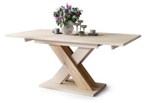 KARO Beżowy (Szampański)/Dąb Artisan - NOWOCZESNY STÓŁ ROZKŁADANY DO 180 cm!