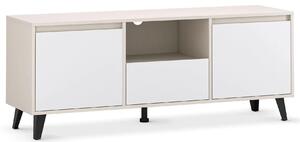 Nowoczesna szafka RTV kaszmir + biały H4-N77
