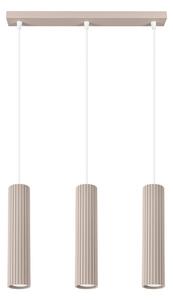 Szarobrązowa metalowa lampa wisząca Gleam – Sollux