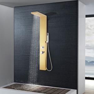Panel prysznicowy, stal nierdzewna 201, kolor złota