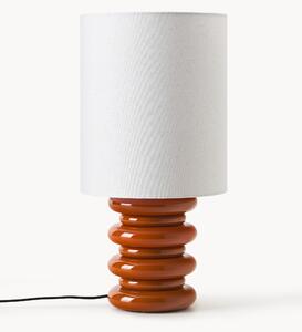 Lampa stołowa z drewnianą podstawą Nicolas