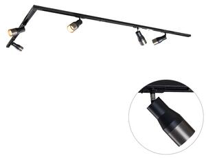Nowoczesny system oświetlenia szynowego z 5 reflektorami w kolorze ciemnoszarego metalu - Iconic Kohua