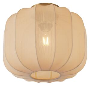 Lampa sufitowa Japandi złota z beżowym kloszem - Pluni