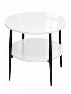 Stolik 40 cm okrągły 2 blaty nierozkładany, nogi Metalowe „ Szpilki ” | ArtD Home