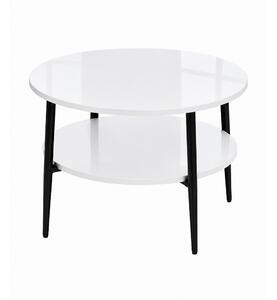Stolik 70 cm okrągły 2 blaty nierozkładany, nogi Metalowe „ Szpilki ” | ArtD Home