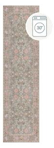 Jasnozielony chodnik odpowiedni do prania 60x230 cm Una Floral – Flair Rugs