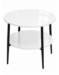 Stolik 50 cm okrągły 2 blaty nierozkładany, nogi Metalowe „ Szpilki ” | ArtD Home