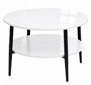 Stolik 80 cm okrągły 2 blaty nierozkładany, nogi Metalowe „ Szpilki ” | ArtD Home