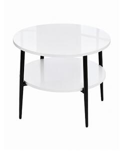 Stolik 50 cm okrągły 2 blaty nierozkładany, nogi Metalowe „ Szpilki ” | ArtD Home