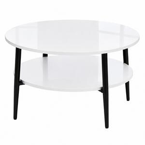 Stolik 80 cm okrągły 2 blaty nierozkładany, nogi Metalowe „ Szpilki ” | ArtD Home