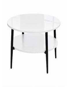 Stolik 40 cm okrągły 2 blaty nierozkładany, nogi Metalowe „ Szpilki ” | ArtD Home
