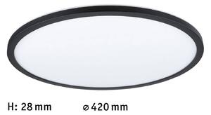 Paulmann Lampa sufitowa LED Atria Shine, możliwość ściemniania, czarny, salon / jadalnia, tworzywo sztuczne, nowoczesny