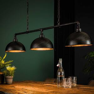 ZIJLSTRA Lampa wisząca Vanderbrock, możliwość ściemniania, czarny, salon / jadalnia, metal, industrialny