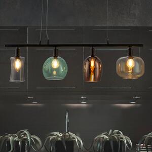 Nowa Lampa wisząca szklana Telesto, możliwość ściemniania, multikolor, salon / jadalnia, szkło