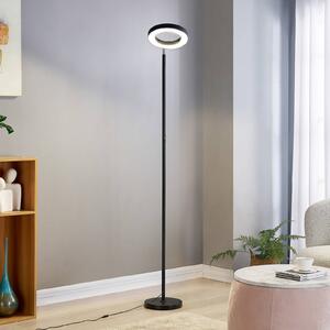 Lindby Smart lampa stojąca LED Cilian, RGBW, CCT, ZigBee, Hue Cilian Lindby, możliwość ściemniania, czarny, salon / jadalnia, metal, nowoczesny