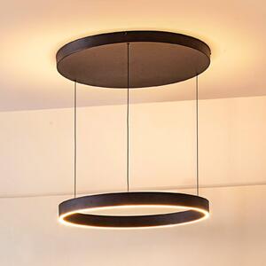 Lampa wisząca Philine Lucande, możliwość ściemniania, czarny, salon / jadalnia, nowoczesny