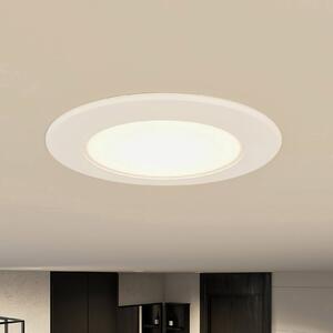 Oprawa wpuszczana LED Prios Rida, zestaw 10 sztuk, biały, 12 cm, CCT, IP44 Rida PRIOS, możliwość ściemniania, biały / opal, łazienka, aluminium, nowoczesny