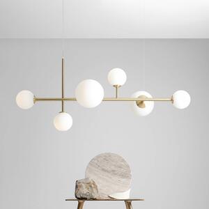 Lampa wisząca szklana Joel ALDEX, możliwość ściemniania, mosiężny / złoty, salon / jadalnia, metal