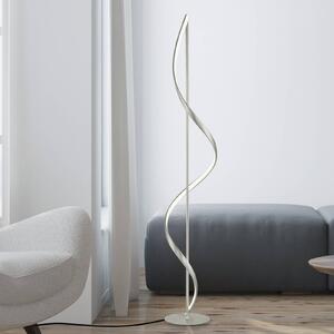Q-Smart-Home Paul Neuhaus Q-Swing lampa stojąca LED, stal Q-Swing, możliwość ściemniania, aluminiowy / szary / cynkowy, salon / jadalnia, aluminium, nowoczesny