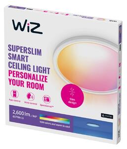 WiZ Inteligentna lampa sufitowa SuperSlim, możliwość ściemniania, biały / opal, salon / jadalnia, tworzywo sztuczne, nowoczesny