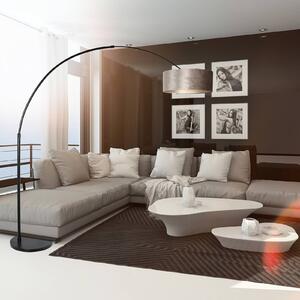 Steinhauer Lampa łukowa - lampa stojąca Sparkled Light, czarny, salon / jadalnia, metal, nowoczesny