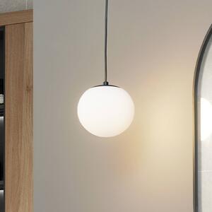 Lampa wisząca szklana Bidolo Lucande, możliwość ściemniania, biały / opal, łazienka, szkło