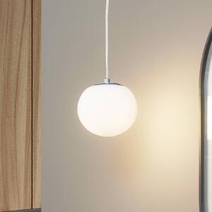 Lampa wisząca szklana Bidolo Lucande, możliwość ściemniania, chromowy / srebrny, łazienka, szkło
