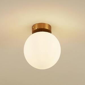 Lampa sufitowa Bidolo Lucande, możliwość ściemniania, mosiężny / złoty, łazienka, szkło