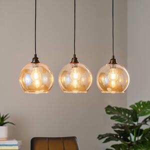 Lampa wisząca szklana Gold 022 Opviq, możliwość ściemniania, mosiężny / złoty, salon / jadalnia, szkło, nowoczesny
