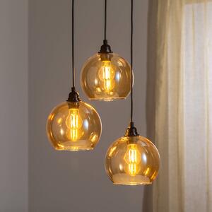Lampa wisząca szklana Gold 021 Opviq, możliwość ściemniania, mosiężny / złoty, salon / jadalnia, szkło, nowoczesny