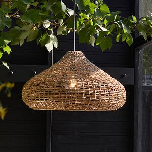 PR Home Zewnętrzna lampa wisząca Mira, Lampakanay, wtyczka, Ø 58 cm Mira, brązowy / rdzawy