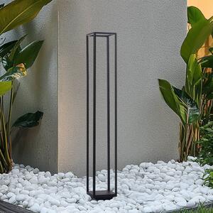 Słupek oświetleniowy LED Thorvid Lucande, czarny, aluminium, nowoczesny