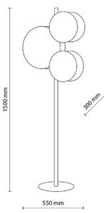 Lampa stojąca Pulse TK Lighting, brązowy / rdzawy, salon / jadalnia, tkanina / materiał / jedwab