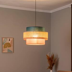 Lampa wisząca Trio TK Lighting, możliwość ściemniania, multikolor, salon / jadalnia, tkanina / materiał / jedwab