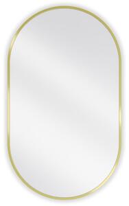 Mexen Loft lustro łazienkowe owalne 85 x 50 cm, rama złota szczotkowana - 9851-085-050-000-50