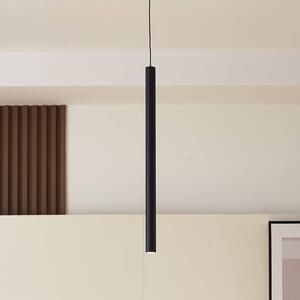 Lampa wisząca LED Lumaro, czarna, Ø3cm,aluminium,48V,ściemniana Lumaro 48V Lindby, możliwość ściemniania, czarny, salon / jadalnia, aluminium, nowoczesny