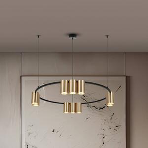 Lampa wisząca designerska Genesis Eko-Light, możliwość ściemniania, czarny, salon / jadalnia, aluminium, design