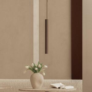 Audo Copenhagen Lampa wisząca designerska Tubulaire, możliwość ściemniania, brązowy / mosiężny, salon / jadalnia, aluminium, design