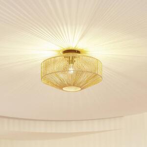 Lampa sufitowa Sorino Lindby, możliwość ściemniania, jasne drewno, salon / jadalnia, papier / lunolit / lunopal, dworkowy / rustykalny