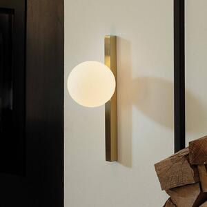 IDEAL LUX Kinkiet designerski Binomio, mosiężny / złoty, salon / jadalnia, metal, nowoczesny