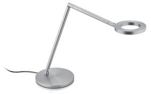 Knapstein Lampa biurkowa LED Tessa-T, możliwość ściemniania, aluminiowy / szary / cynkowy, biuro, mosiądz, nowoczesny