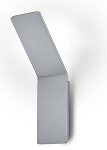 Knapstein Kinkiet LED Ava, możliwość ściemniania, aluminiowy / szary / cynkowy, salon / jadalnia, aluminium, nowoczesny