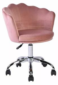 Fotel biurowy ROSE VELVET, staroróżowy
