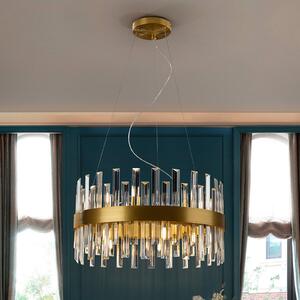 Schuller Valencia Lampa wisząca szklana Grace, mosiężny / złoty, salon / jadalnia, metal