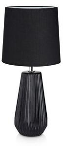 Lampa stołowa Nicci - czarny abażur, ceramika